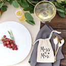 Miss to Mrs. Cotton Canvas Wedding Favor Bags, 6-Pack