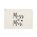 Miss to Mrs. Cotton Canvas Cosmetic Bag
