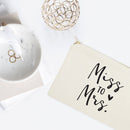 Miss to Mrs. Cotton Canvas Cosmetic Bag