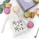 Miss to Mrs. Cotton Canvas Wedding Favor Bags, 6-Pack