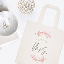 Floral Miss to Mrs. Wedding Cotton Canvas Tote Bag