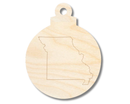 Unfinished Wood Etched Missouri Ornament Shape | Paint By Line Crafts | up to 30" DIY