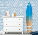 Contemporary Blue Pattern Wallpaper Smart