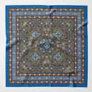 Modena - Silk Pocket Square - Blue & Olive