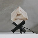 Modern Alabaster Cube Table Lamp