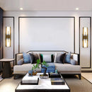 Modern Alabaster Cuboid Copper Wall Lamp
