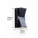 Modern Black Outdoor Aluminum Waterproof LED Wall Lightings For Garden, porch