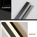 LED Wall Lights Outdoor Waterproof | Black Aluminum Strip