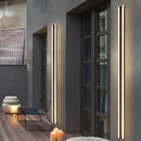 LED Wall Lights Outdoor Waterproof | Black Aluminum Strip