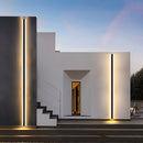 LED Wall Lights Outdoor Waterproof | Black Aluminum Strip