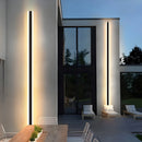 LED Wall Lights Outdoor Waterproof | Black Aluminum Strip