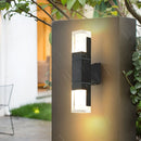 Modern Black Outdoor Waterproof LED Wall Mounted Lamp For Villa, Porch