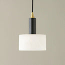 Modern Cylindrical Alabaster Pendant Light