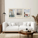Claude Monet 3 Piece Wall Art Set | Coastal Landscape Prints