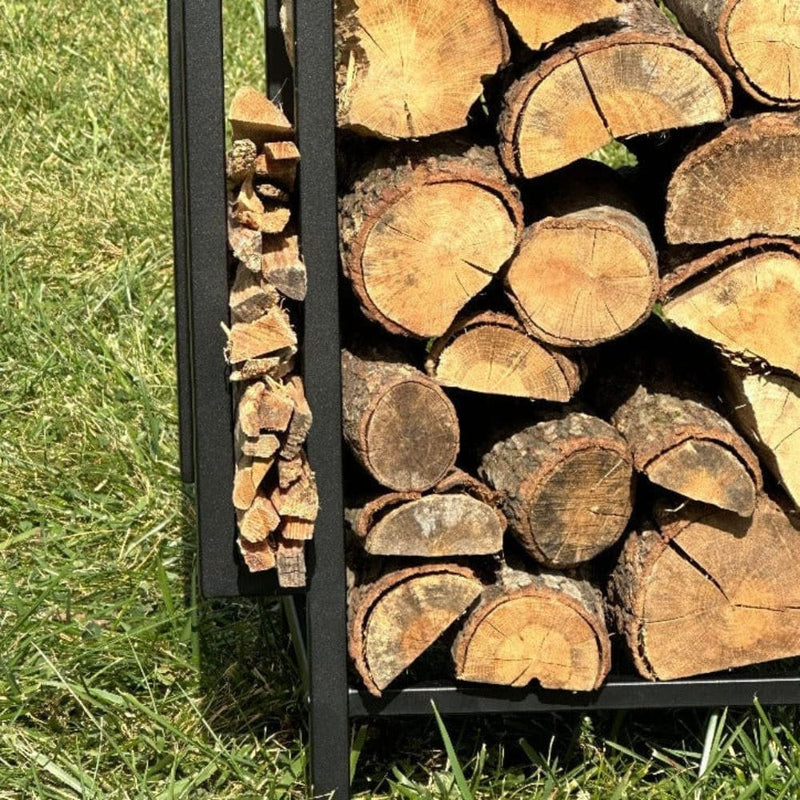 Modern Metal Firewood And Kindling Storage