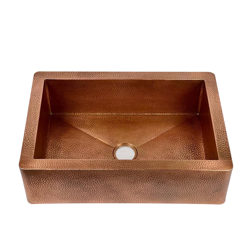 Single Apron Copper Farmhouse Sink -Lona