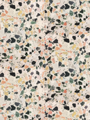 Mojave Terrazzo Wallpaper, peach and yellow