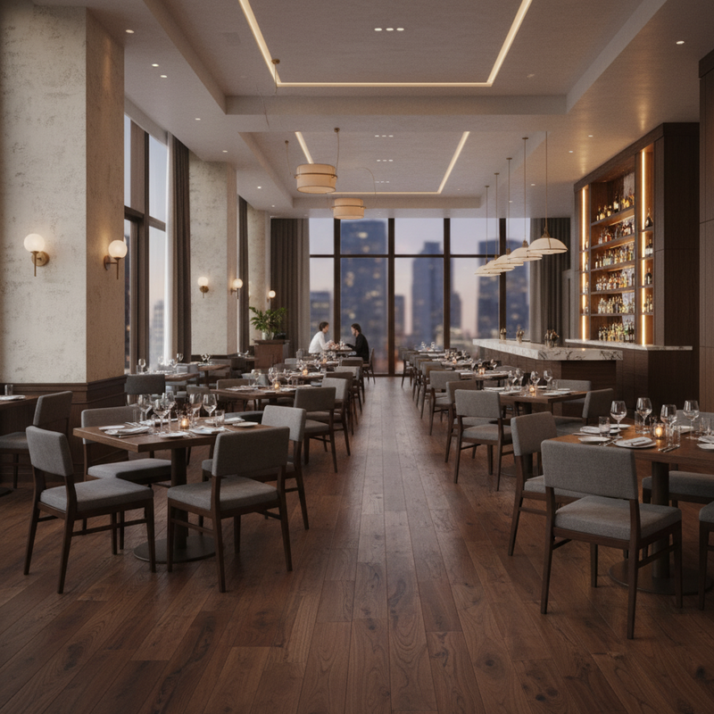 Solid Hardwood 4.75" Wide, 48" RL, 3/4" Thick Handscraped Acacia Mongolian Teak Exotics Floors - Mazzia Collection