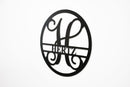 Monogram Metal Wall Art – Personalized Initial Letter Home Decor