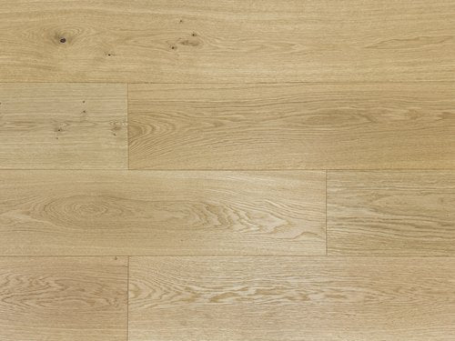 Engineered Hardwood European Oak 9.5" Wide, 87" RL, 5/8" Thick Wirebrushed Sonder Montauk Beige - Mazzia Collection top view 2