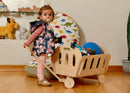 Eco-Friendly Montessori Wooden Toy Organizer Chest with Wheels