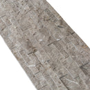 Moon Grey Ledger 3D Panel 6"x24" Natural Marble Wall Tile - Full Truckload   split-face multiple angle view