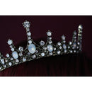Moonlight Ice Queen Royalty Crown Tiara in Opal and Champagne Gold or Silver (2 Options)