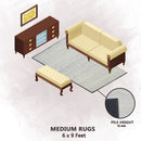 Premium Hand-Tufted Rug Made of 100% Wool  - Morning Mist - 6x9 Feet