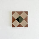 Rust, Dark Green, Clay Zellige 4"x4" by Tilesofezra