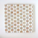 Snow & Clay - Moroccan Zellige Star Mosaic by Tilesofezra