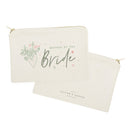 Floral Mother of the Bride Cotton Canvas Cosmetic Bag