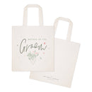 Floral Mother of the Groom Wedding Cotton Canvas Tote Bag