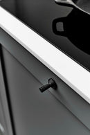 Matte Black "Motion" Knob and Drawer Pull