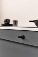 Matte Black "Motion" Knob and Drawer Pull
