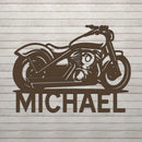 Motorcycle w Name Sign