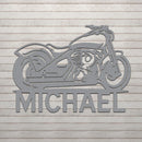 Motorcycle w Name Sign