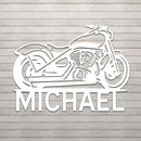 Motorcycle w Name Sign