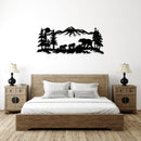 Mountain Bear Family Metal Wall Art – Wildlife Nature Home Decor