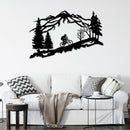 Mountain Biker Metal Wall Art – MTB Cycling Sports Wall Decor