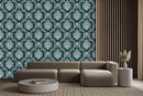 Dark Green Vintage Wallpaper