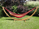 Brazilian Style Double Hammock with Bamboo Stand