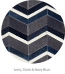 MULTI HERRINGBONE – Chevron Patchwork Cowhide Rug