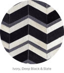 MULTI HERRINGBONE – Chevron Patchwork Cowhide Rug