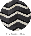 MULTI HERRINGBONE – Chevron Patchwork Cowhide Rug