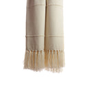 Designer Fringed Striped Throw