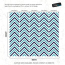 Seaside Chic Decor. Navy Blue and Teal Chevron Pattern Wallpaper.