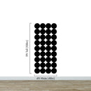 Modern Geometric Black Circle Wallpaper Mural.