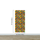 Colorful Lego Blocks Pattern Wallaper Mural.