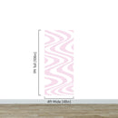 Pink Swirly Lines Abstract Wallpaper Mural.