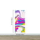 Vibrant Neon Ink Swirl Wallpaper. Abstract Pink, Yellow & Blue Colors.